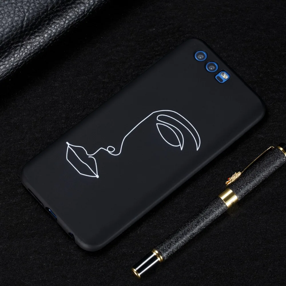 

For Huawei Honor 6X 7X 8X 9 10 Lite Fashion Personality Simple Stick Figure Soft TPU Phone Case For Huawei Honor 8 8C PLAY Coque