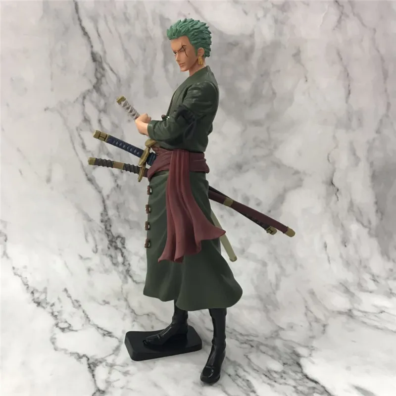

One Piece Ronoa Zoro 3D2Y Big Standing Three-knife Ver. Sauron Ghost Cut PVC Action Collection Figure Model Gift 27cm