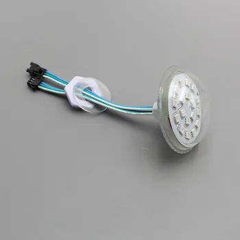 

DC24V 60mm 18LEDs UCS1903 5050 SMD RGB LED Pixel Module Light,full color amusement ride lights,waterproof IP67,Transparent cover