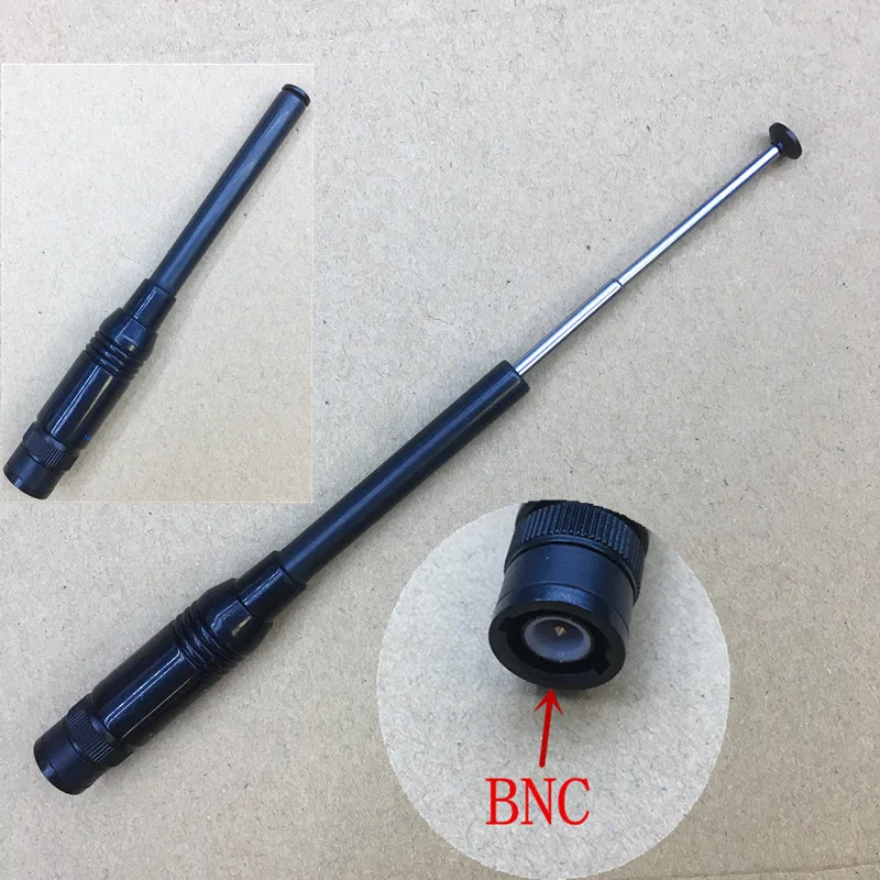 Honghuismart NA-773 144/430 МГц УФ Двухдиапазонная телескопическая антенна BNC для ICOM IC-V8/V82