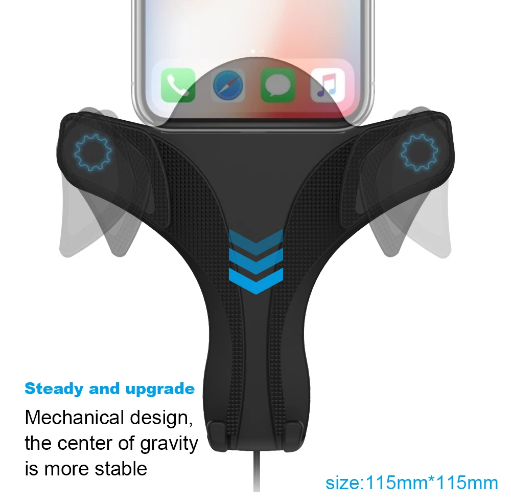 Portefeuille Wireless Car Charger For Apple iPhone XS Max XR X 8 Plus Samsung Galaxy S9 S8 Note 9 QI Induction Wirless Charging (2)