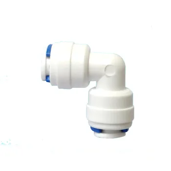 

1 PCS 1/4" OD Hose Quick Connection 1/4" Pipe Elbow Union Connector RO Water Reverse Osmosis Aquarium System Connector Fitting