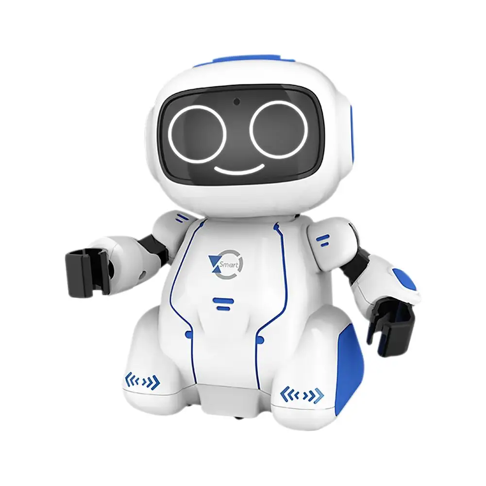 Интеллектуальный радиоуправляемый робот-игрушка, умный электронный голосовой обмен, голосовое управление, орбита, детская игрушка, Обучающий робот, детский подарок на день рождения - Цвет: White
