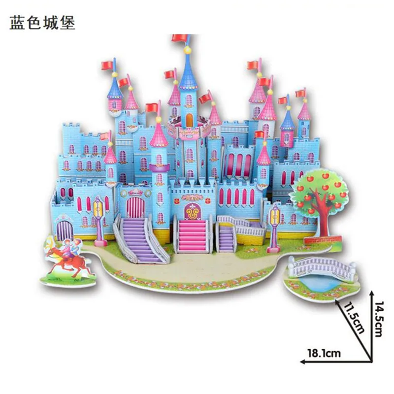3D DIY rompecabezas bebé juguete niño temprano aprendizaje Castillo construcción patrón regalo para niños Brinquedo Educativo casas rompecabezas 3D DIY rompecabezas bebé juguete niño temprano aprendizaje Castillo construcción patrón regalo para niños Brinquedo Educativo casas rompecabezas
