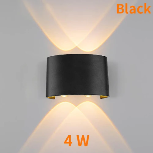 Светодиодный настенный светильник 2 Вт, 4 Вт, 6 Вт, алюминиевый настенный светильник, квадратный прикроватный светильник для спальни, настенные светильники, искусство 110 В, 240 В - Цвет абажура: Black 4W