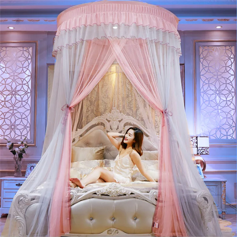 Coxeer Лоскутная цветная москитная сетка-Полог романтическая подвесная круглая кружевная кровать навес для взрослых принцесс москитная сетка москитера