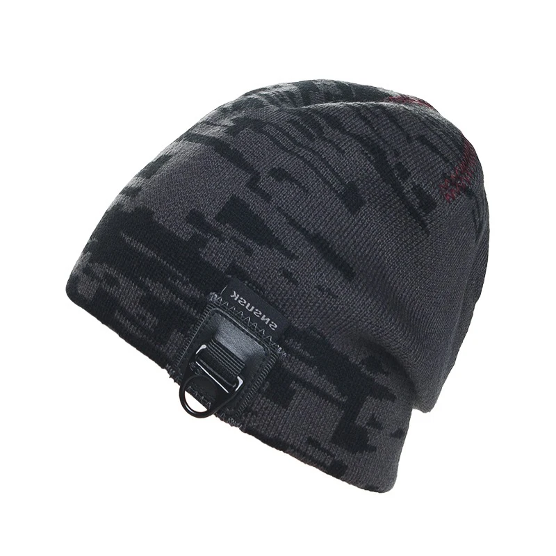 New Skullies Knitted Wool Beanies Men's Camouflage Tactical Hats