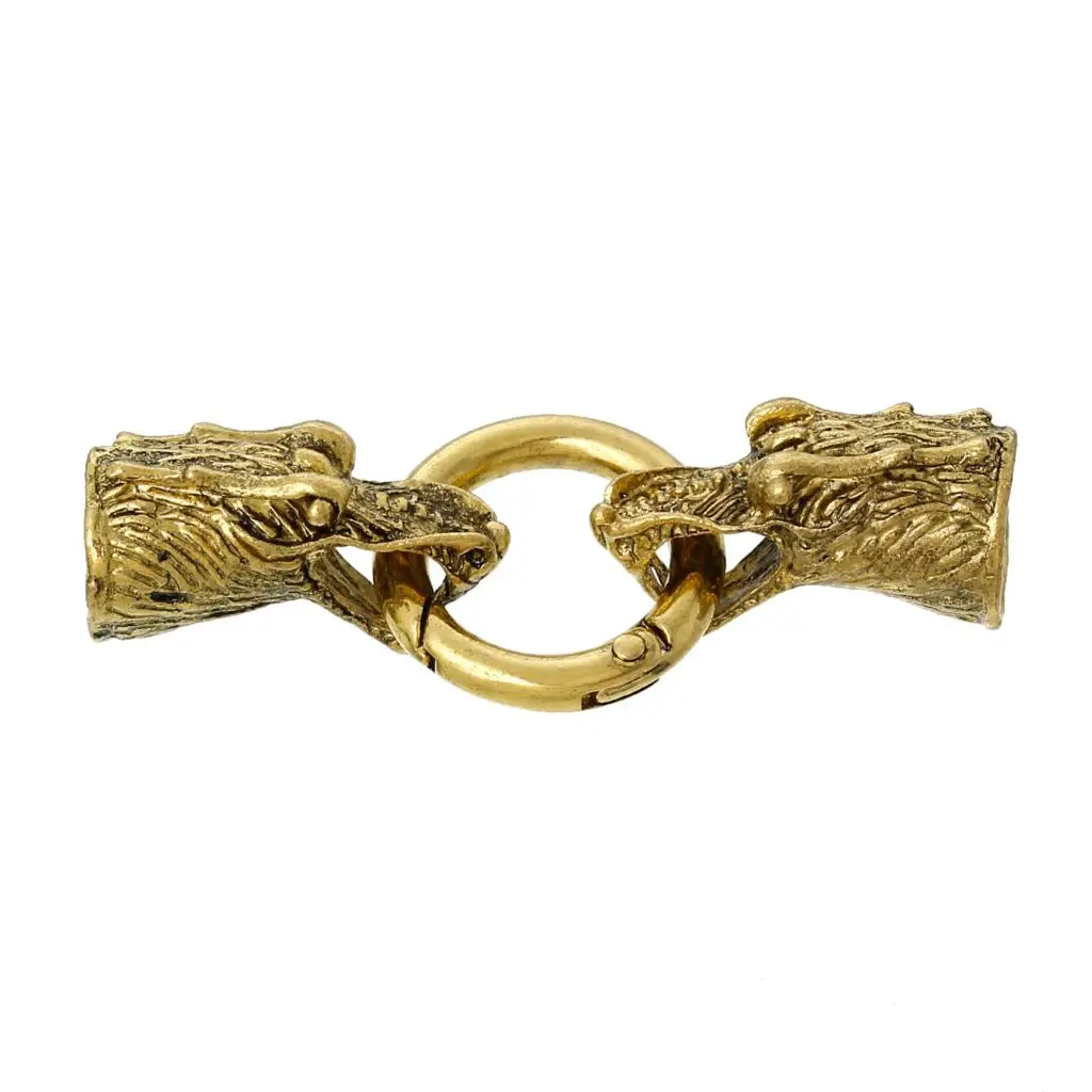 DoreenBeads Крюк Застежками Для Кожаный Браслет Дракон золотой тон (подходит для 11 мм