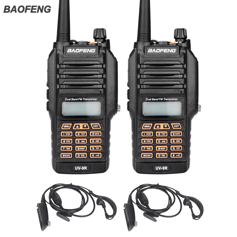 imágenes para Nueva UV-9R Baofeng Walkie Talkie 8 W UHF VHF radio de Doble Banda IP67 Impermeable Jamón Radio de Dos Vías Para La Caza Con Auriculares 2 UNIDS imágenes para Nueva UV-9R Baofeng Walkie Talkie 8 W UHF VHF radio de Doble Banda IP67 Impermeable Jamón Radio de Dos Vías Para La Caza Con Auriculares 2 UNIDS