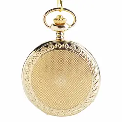 CKKU Ювелирные изделия Роскошный Золотой Классический дизайн кварцевые карманные часы для мужчин обувь для мальчиков подарок LPW176