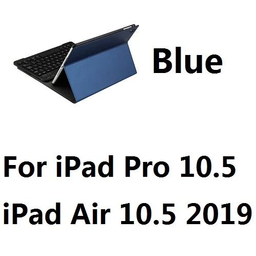 Дизайнерский кожаный чехол с bluetooth-клавиатурой, чехол для iPad Mini12345 Air 12 iPad 9,7 10,2 Pro 10,5 дюймов Air - Цвет: For ProAir10.5 Blue