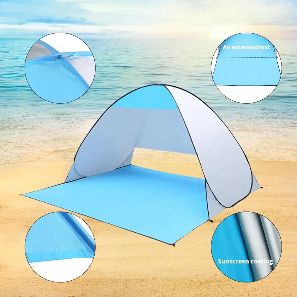 حار المنبثقة مفتوحة BeachCamping خيمة الصيد المشي في الهواء الطلق التلقائي الفورية المحمولة 180*150*110 سنتيمتر مكافحة الأشعة فوق البنفسجية المأوى ل 2 ...
