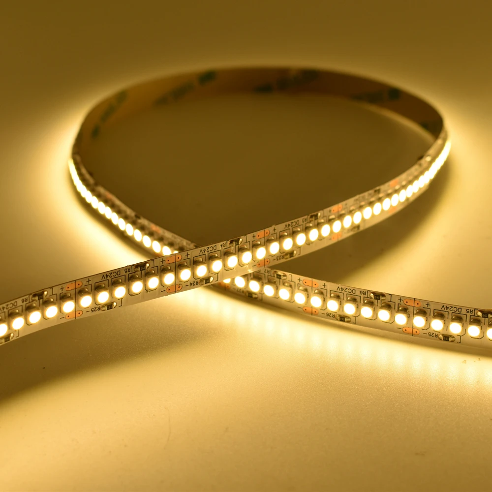

3528 240leds CRI>80 24V LED Tape Single Row 10MM PCB Warm White LED strip Light for Indoor Lighting 5M 1200leds