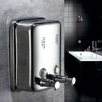 

Soap Dispenser Stainless steel bathroom hand sanitizer bottle double end soap liquid box hotel wall dispenser shampoo hanging wa