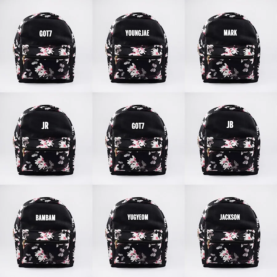 Youpop KPOP GOT7 MARK YUGYEOM JACKSON JR Album PU Bag Floral Pattern Jewelry Admission Package New Fashion Backpack Bags SJB685 | Украшения