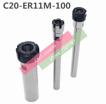 

Free Shipping C20 ER11M 100L Collet Chuck Holder 100mm Extension Straight Shank for ER11 Collet with ER11M Nut