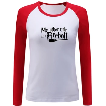 

Palm Tree with Moon My Other Ride is a Firebolt Design Womens Ladies Printing T Shirt Graphic Tee Long Sleeve Cotton Tshirts