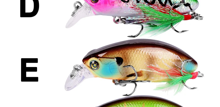 Trout Wobblers Minnow Crankbait Crank Baits 5.9cm 9g 6pcs 0.6-1.6m Depth Artificial Bait Fishing Gear (9)