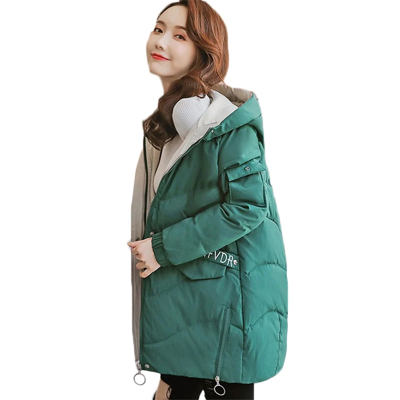 

New Warm Down jacket Women Parka Autumn Winter Fashion Long Hooded Cotton coat Women jackets Plus size Cotton-padded jacket 3XL