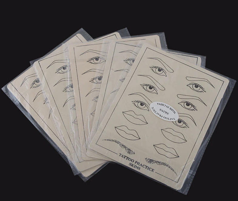 

10pcs/lot Permanent Eyelid Eyebrow Lip Makeup Tattoo Practice Skin for Beginners Permanent Makeup tattoo practice