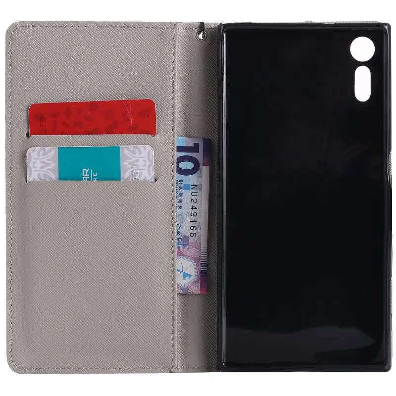 

Leather Flip Case for Sony Xperia XZ XZ1 XZ2 Compact XA Ultra X Performance Z5 M4 Fundas Silicone holder Phone Cover Etui P06Z