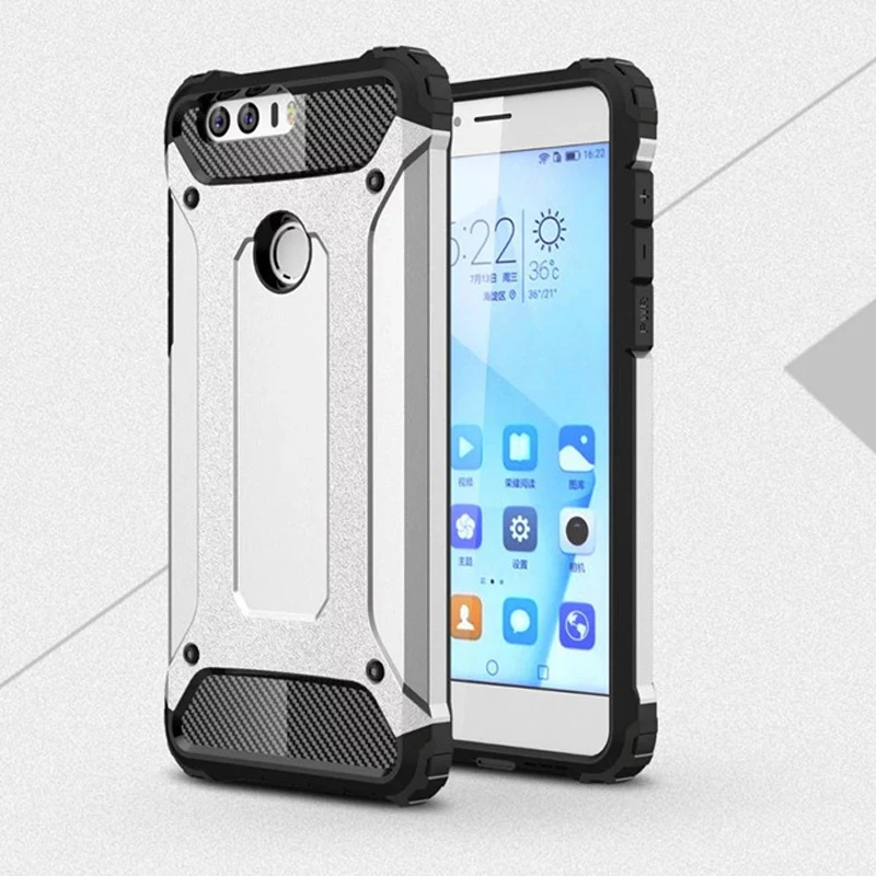 

Huawei Honor 8 Case ! Soft Silicon + PC Hard Armor Anti-knock Back Cover Case For Huawei Honor 8