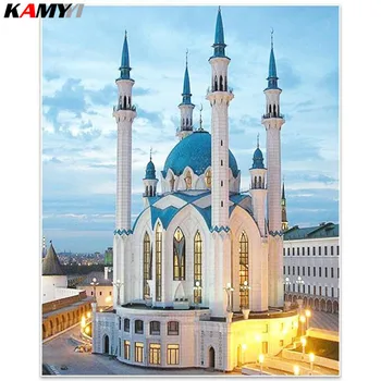 

Mosque Diamond Embroidery Sale Picture of Rhinestones Wall Decor 5D Diamond Mosaic Scenic Needlework,Diamond Painting BK