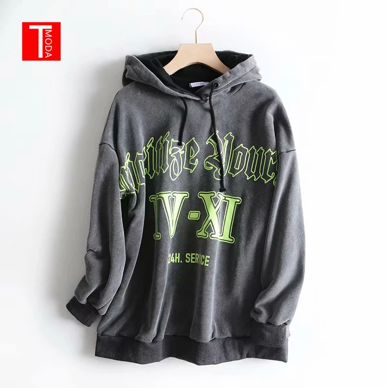 

TMODA 2019 Fashion Autumn Winter Long Sleeve Women Sweatshirt Harajuku Letter Print Hoodies Hooded Tracksuit Jumper Pullover