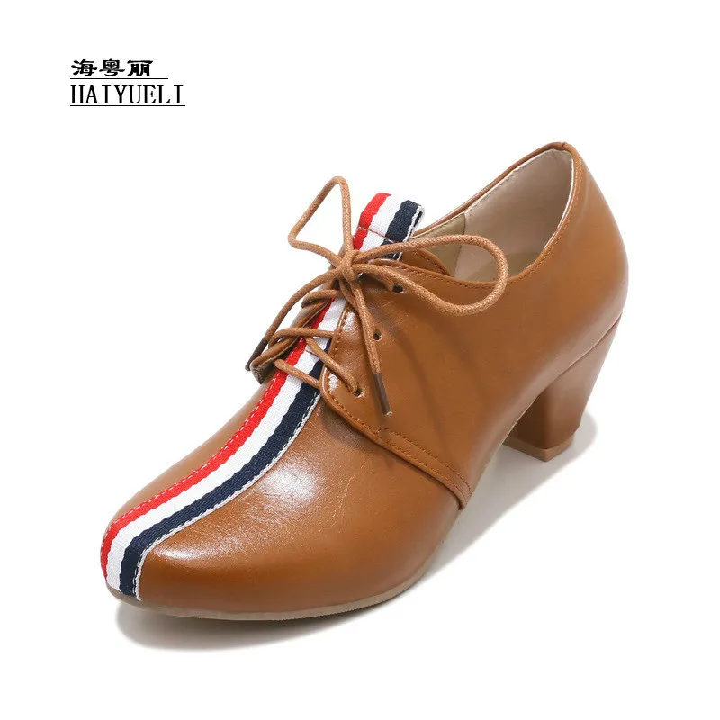 

The New Fashion Women's Shoes Lace-up Thick HeelHigh Heels Shoes