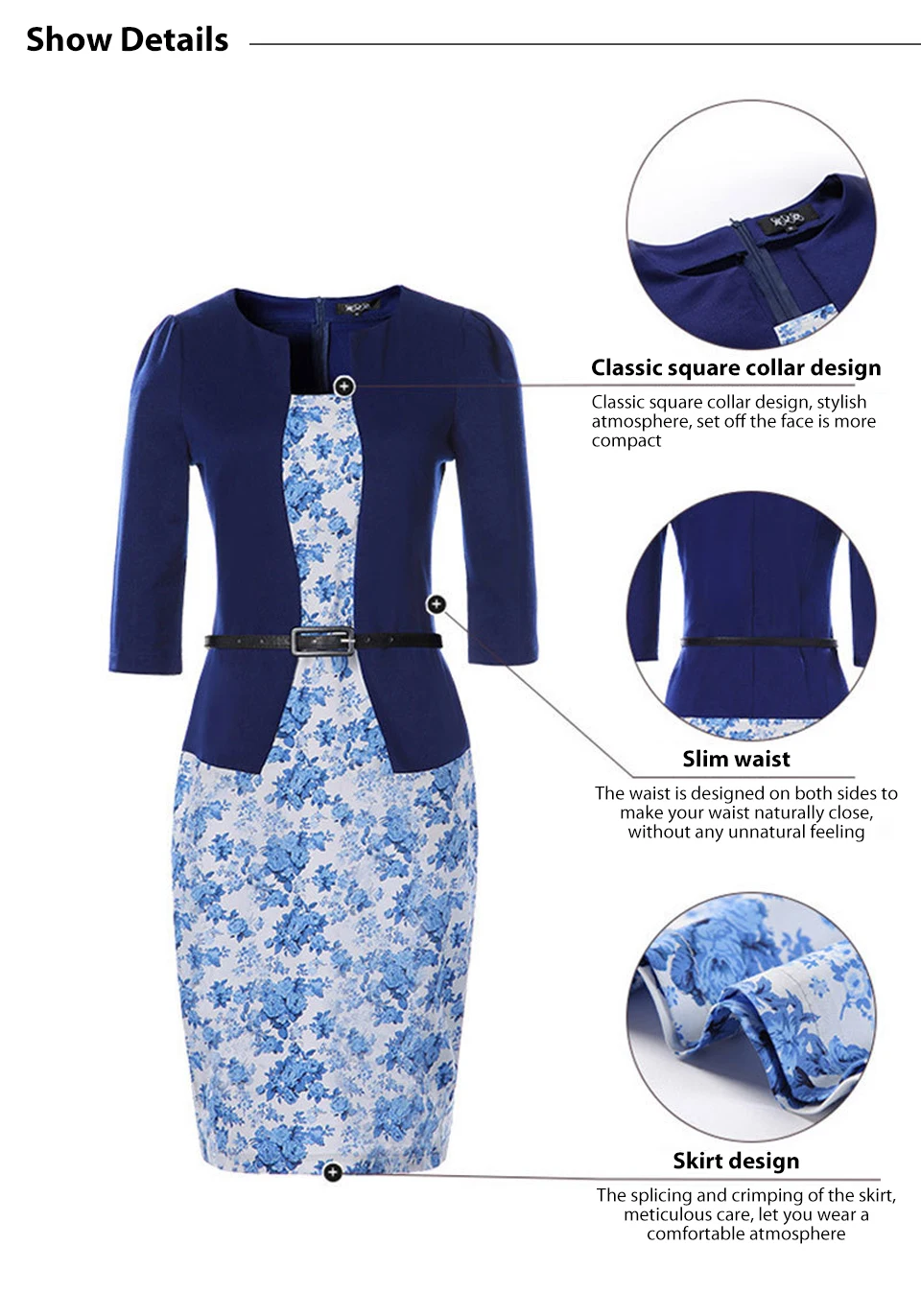 Women's bag hip pencil dress (4)