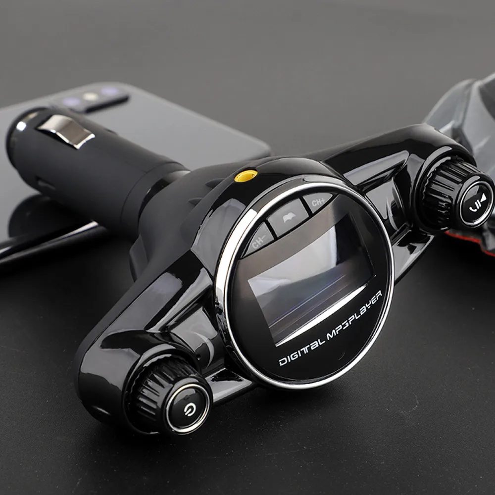

Car Auto Multifunction Handsfree Bluetooth Car FM Transmitter Wireless Radio Adapter USB Charger Mp3 Player Vintage Radio H0128