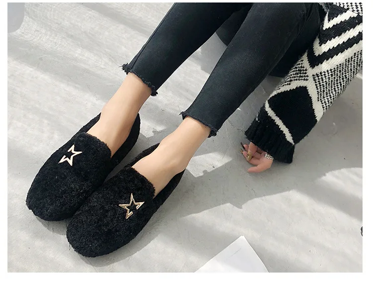 2018 Winter New Warm Flock Ankle Boots Flat Short Plush Snow Boots Women High Quality Slip-On Shoes Size 35-39 M8D256 (14)
