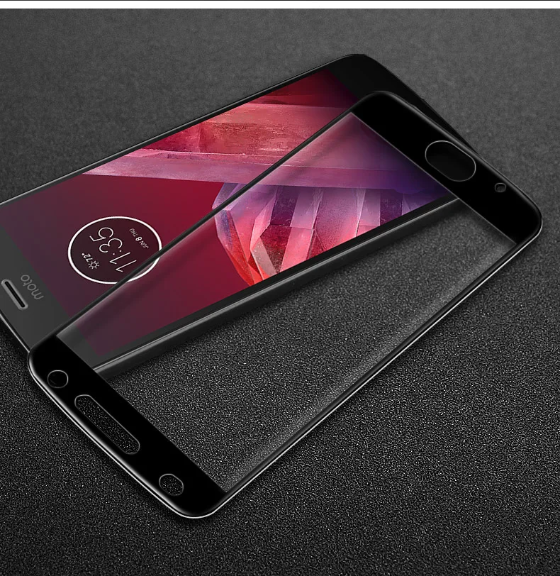 3D закаленное стекло для Motorola Moto Z2 Play полное покрытие 9H защитная пленка