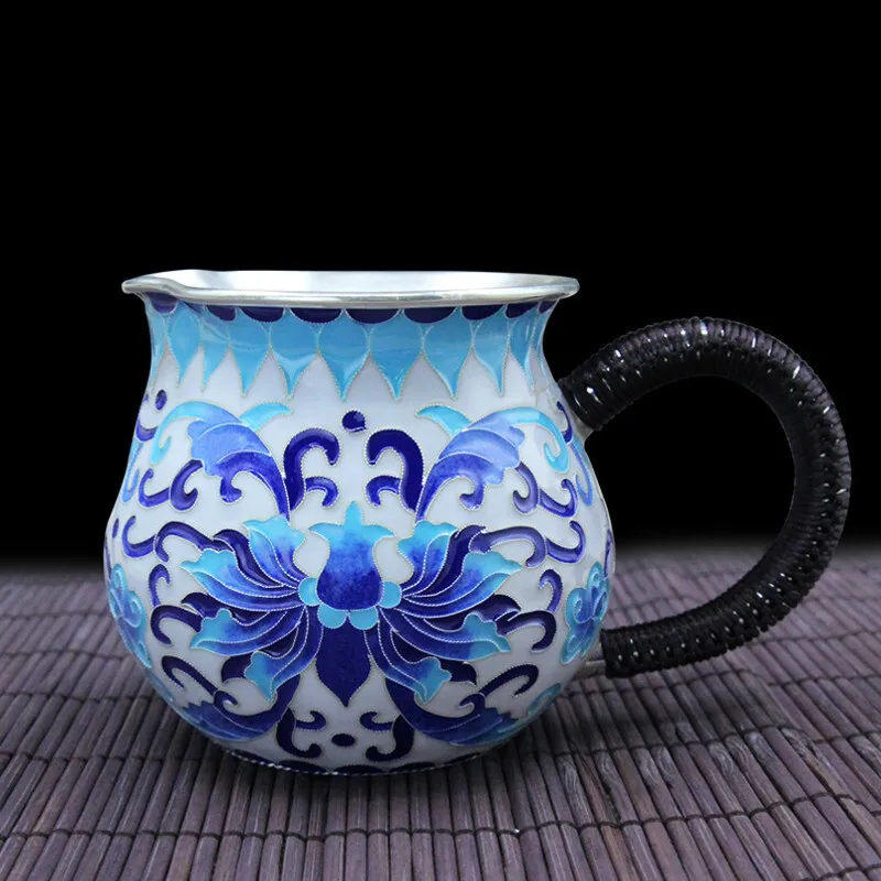  High grade 999Silver made Tea cup Kung Fu Tea gift for family and friends kitchen office tea set - 1000008473380