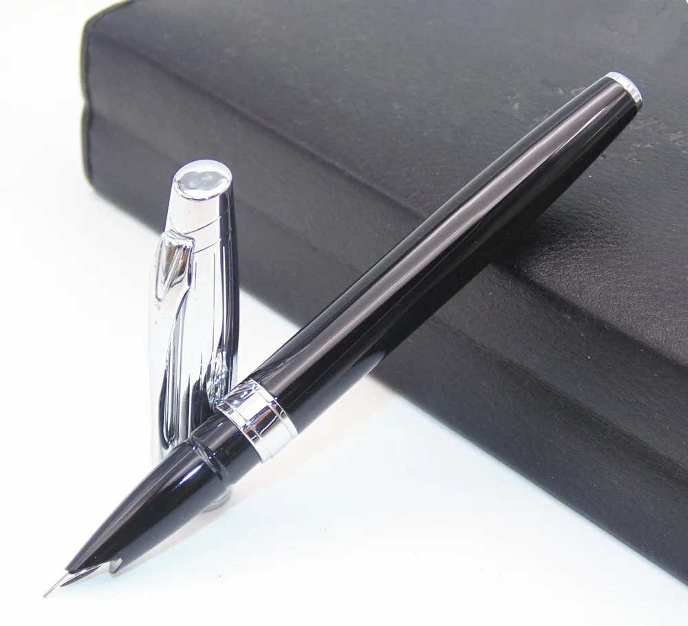 

BAOER 100 Black And Sliver Retro-style Fine Nib Fountain Pen New Best Price Latest launch