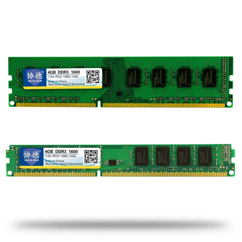 Оптовая продажа Xiede DDR3 1600 / PC3 12800 ОЗУ для настольного ПК 2 ГБ 4 8 16 память совместимая