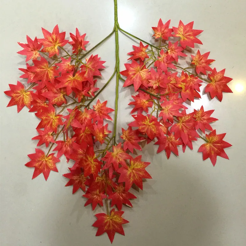 5 dozen Artificial Plants Maple leaves Plastic Simulation Wedding Home Party Decoration Flower