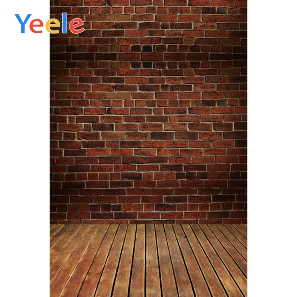 

Yeele Old Fade Brick Background Wall Planks Floor Baby Scene Photography Seamless Vinyl Props Photo Studio Photographic Backdrop