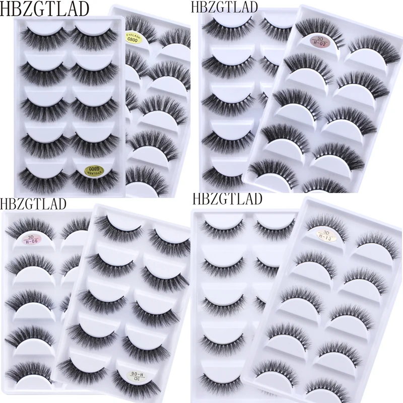 

NEW 50 boxes 3D Mink Hair Natural Cross False Eyelashes Long Messy Makeup Fake Eye Lashes Extension Make Up Beauty Tools