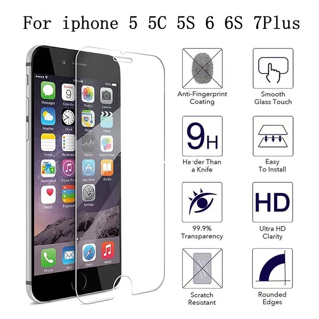 Ultra Thin Tempered Glass for iPhone4 4S 5 5C 5S 6 6S 7 Scratch Proof 2.5d HD iphone 6 6s 7 plus