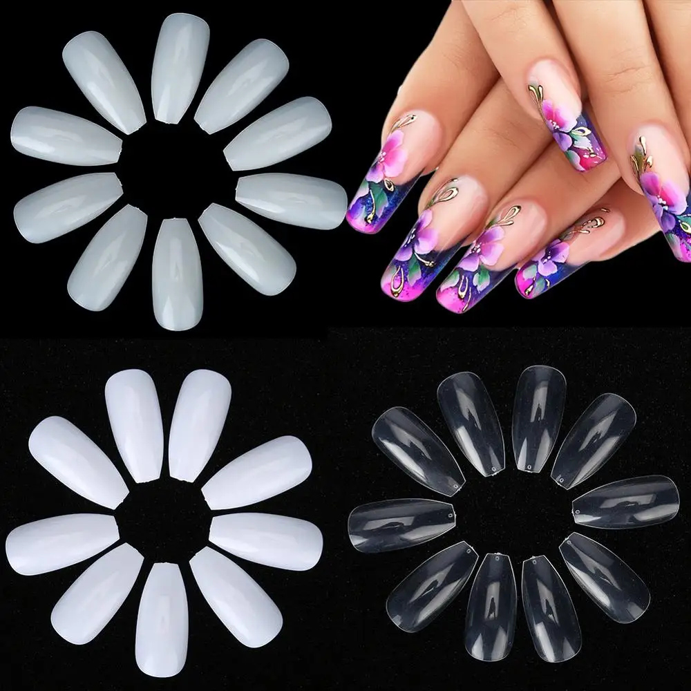 

600pcs Nail Art Full Cover False Fake Nails Tips Manicure Artificial Nails Accessories for Nail Art Polish UV Gel