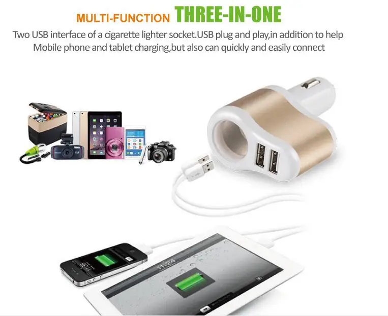 Vehicle mounted special two port USB connector accessories for JEEP