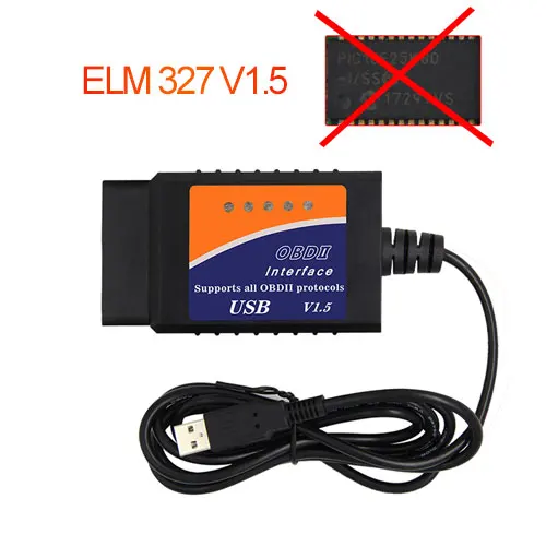 ELM327 V1.5 USB с HS CAN MS CAN переключатель PIC18F25K80 CH340 OBD2 диагностический инструмент для Ford щетка Скрытая obd2 elm 327 считыватель кодов - Цвет: V1.5 no PIC18F25K80