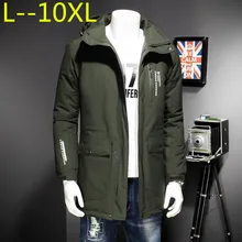 Плюс 10XL 8XL 6XL 5XL высокое качество Теплая мужская зимняя куртка ветрозащитная Повседневная Верхняя одежда толстое пальто средней длины Мужская парка