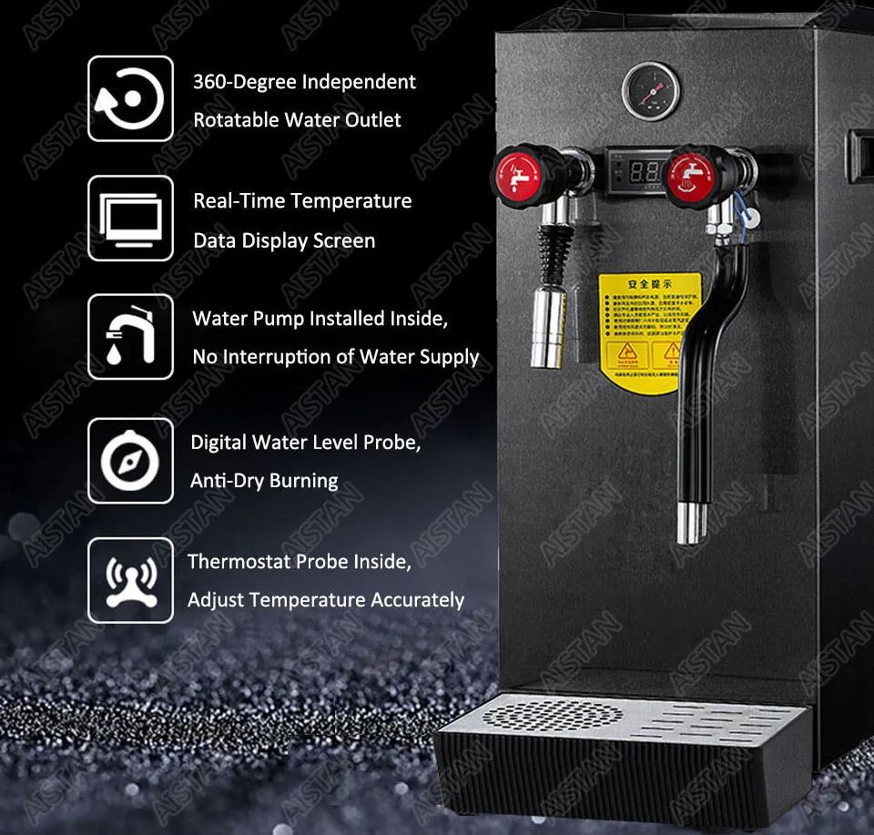 RC800 Electric Steam Water Boiler Tea Boiler Milk bubble maker Machine for commercial bar and store
