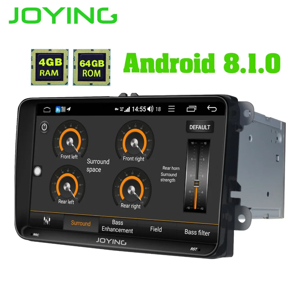Perfect 9"4GB+64GB Head Unit Android 8.1 Car Radio Stereo Built-in 4G Modem DSP For Volkswagen VW Skoda POLO GOLF PASSAT NO DVD Player 2