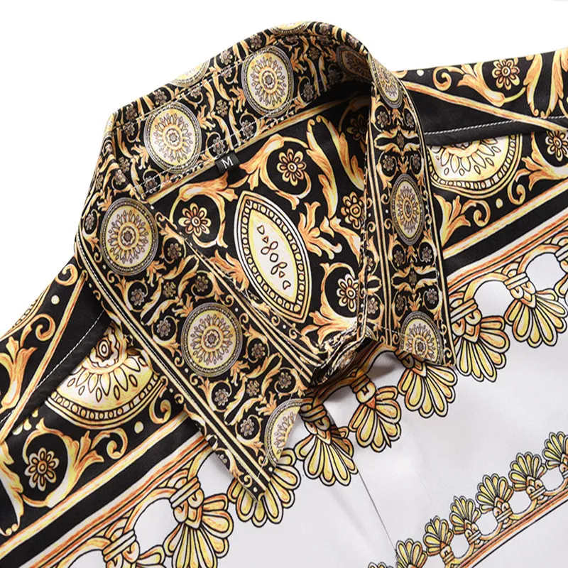 2019 New Men s Shirts Summer Men s Camisas Hawaiian Men s Shirts Button off Slim 4