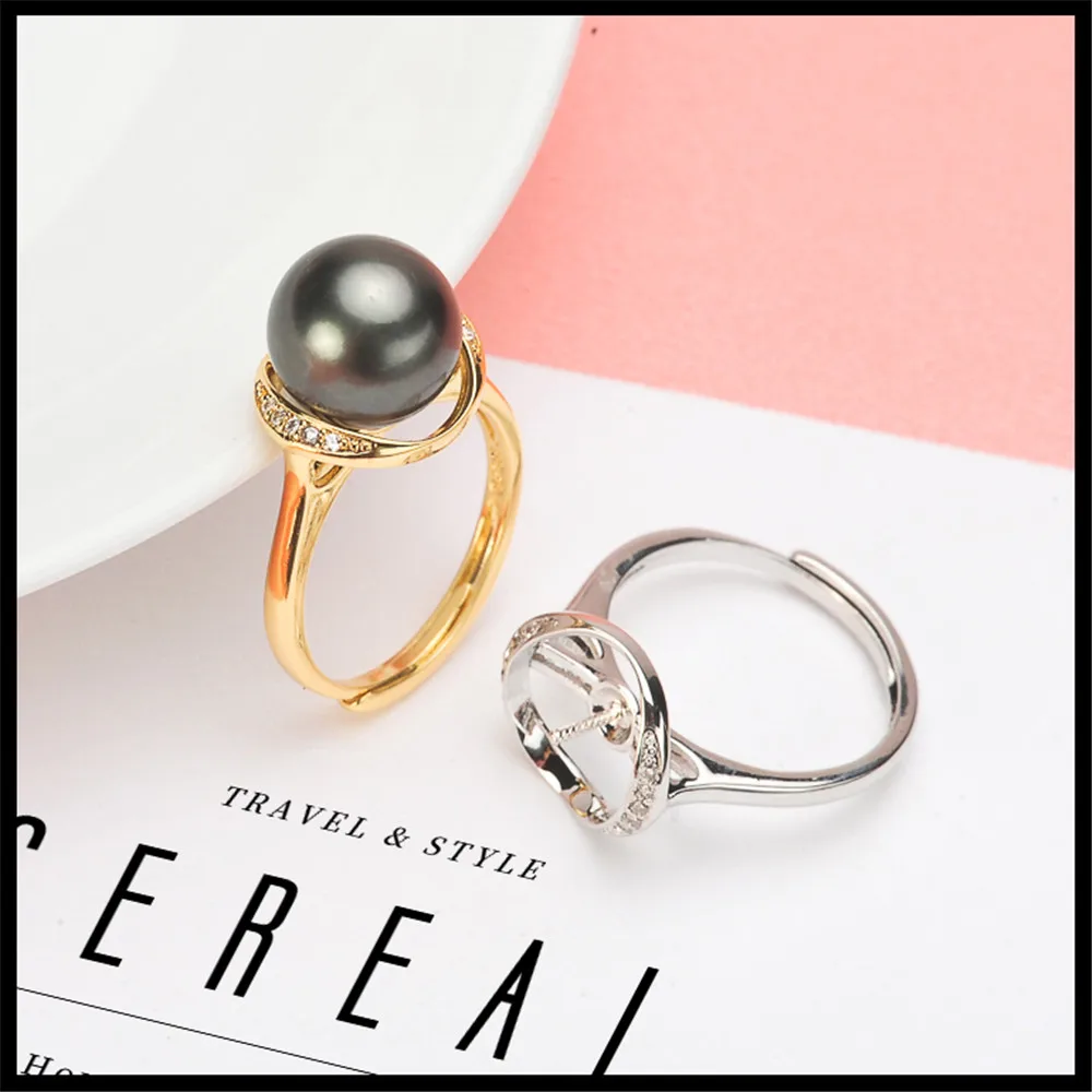 

925 silver fine jewelry accessories wholesale diy handmade unique semi mount ring settings pearl jewelry making for women
