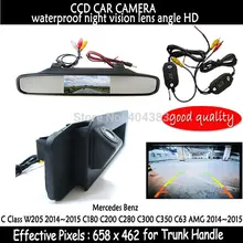 Для Mercedes Benz cla класс C117 2015 заднего вида Камера обратный Камера HD CCD RCA ntst Камера багажник ручка с зеркалом монитора