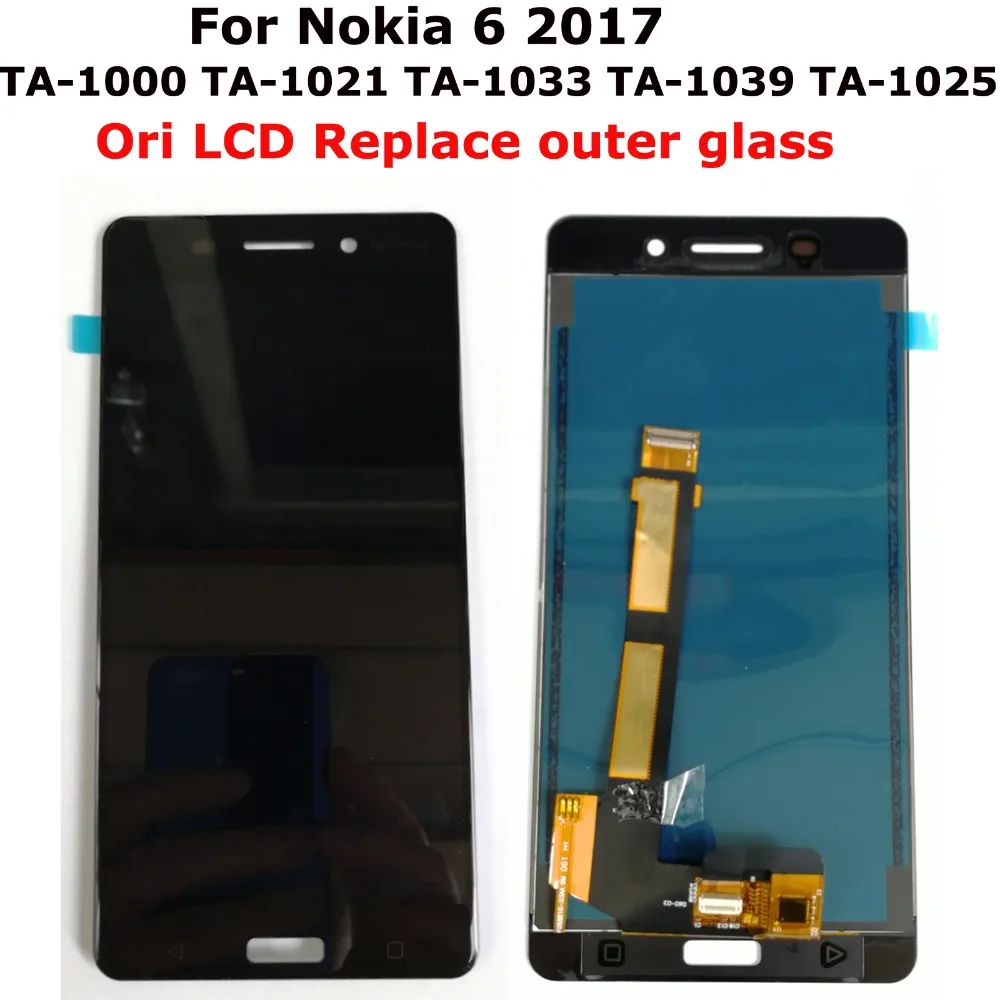 

Shyueda 100% Orig IPS AAA+ 5.5" For Nokia 6 TA-1000 TA-1021 TA-1033 TA-1039 TA-1025 TA-1003 LCD Display Touch Screen Digitizer